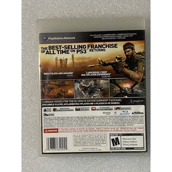 Video Game Ps3 Call of Duty: Black Ops PlayStation Tested - Picture 2 of 3